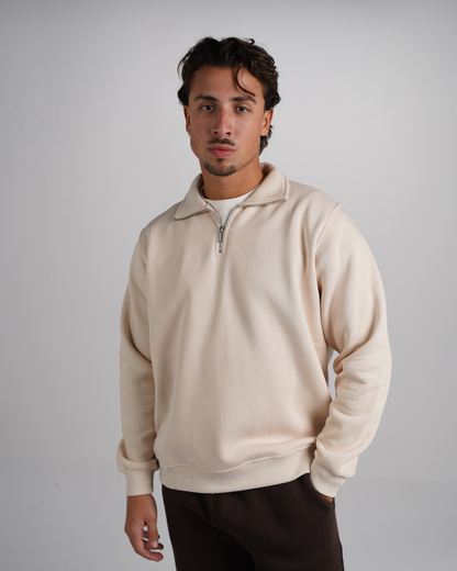 Cream Quarter Zip