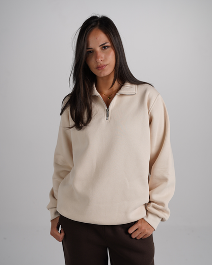 Cream Quarter Zip