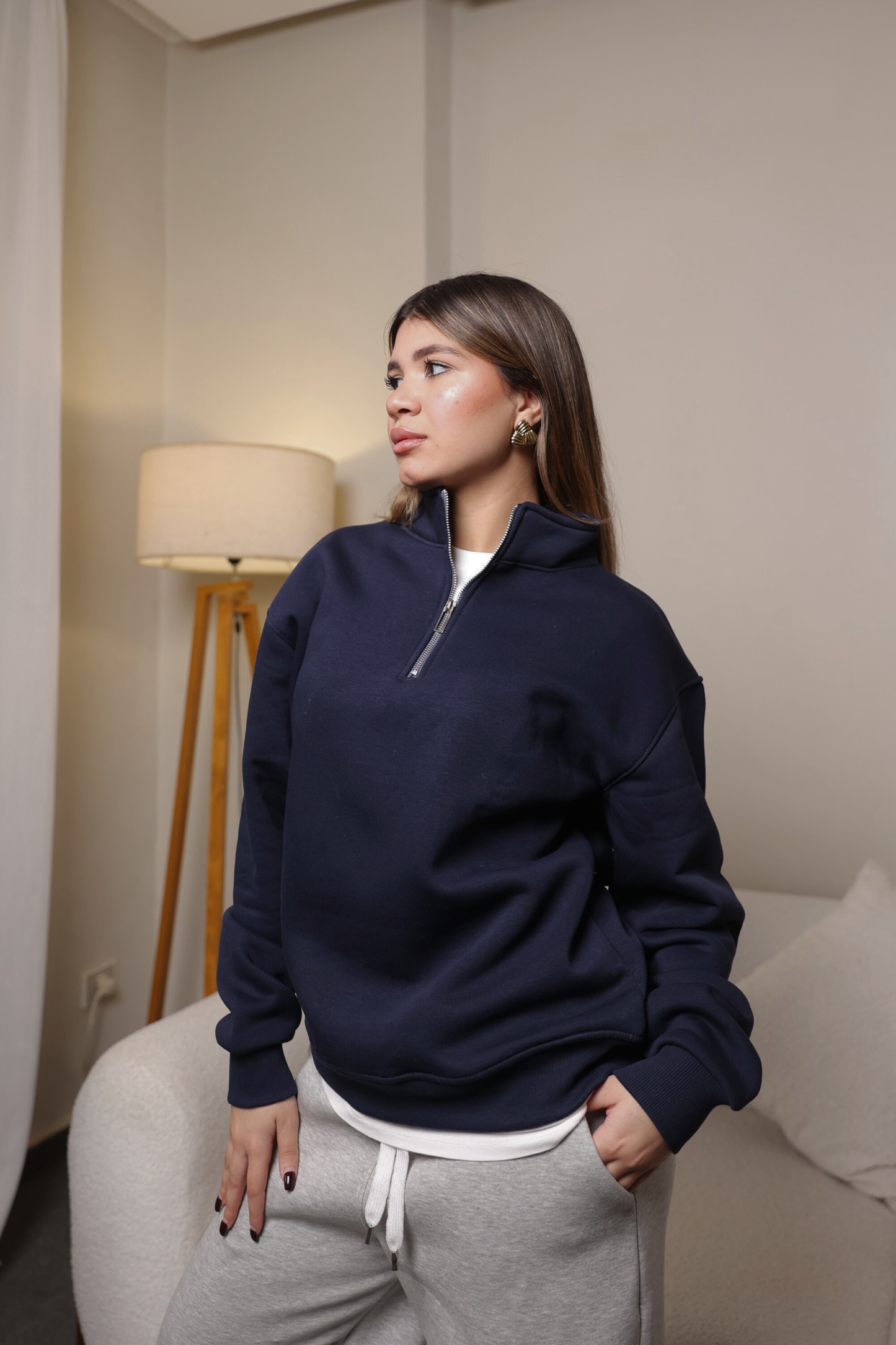 Navy Quarter Zip
