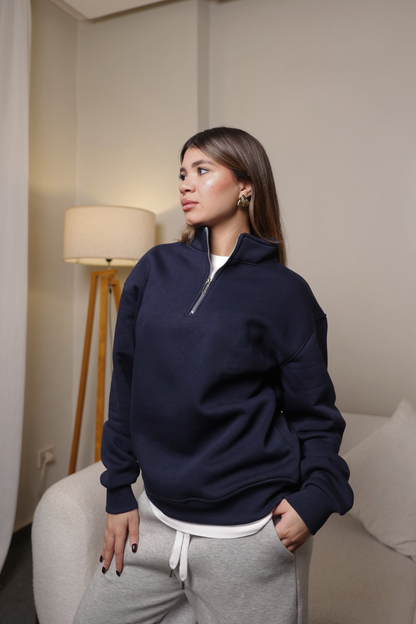 Navy Quarter Zip