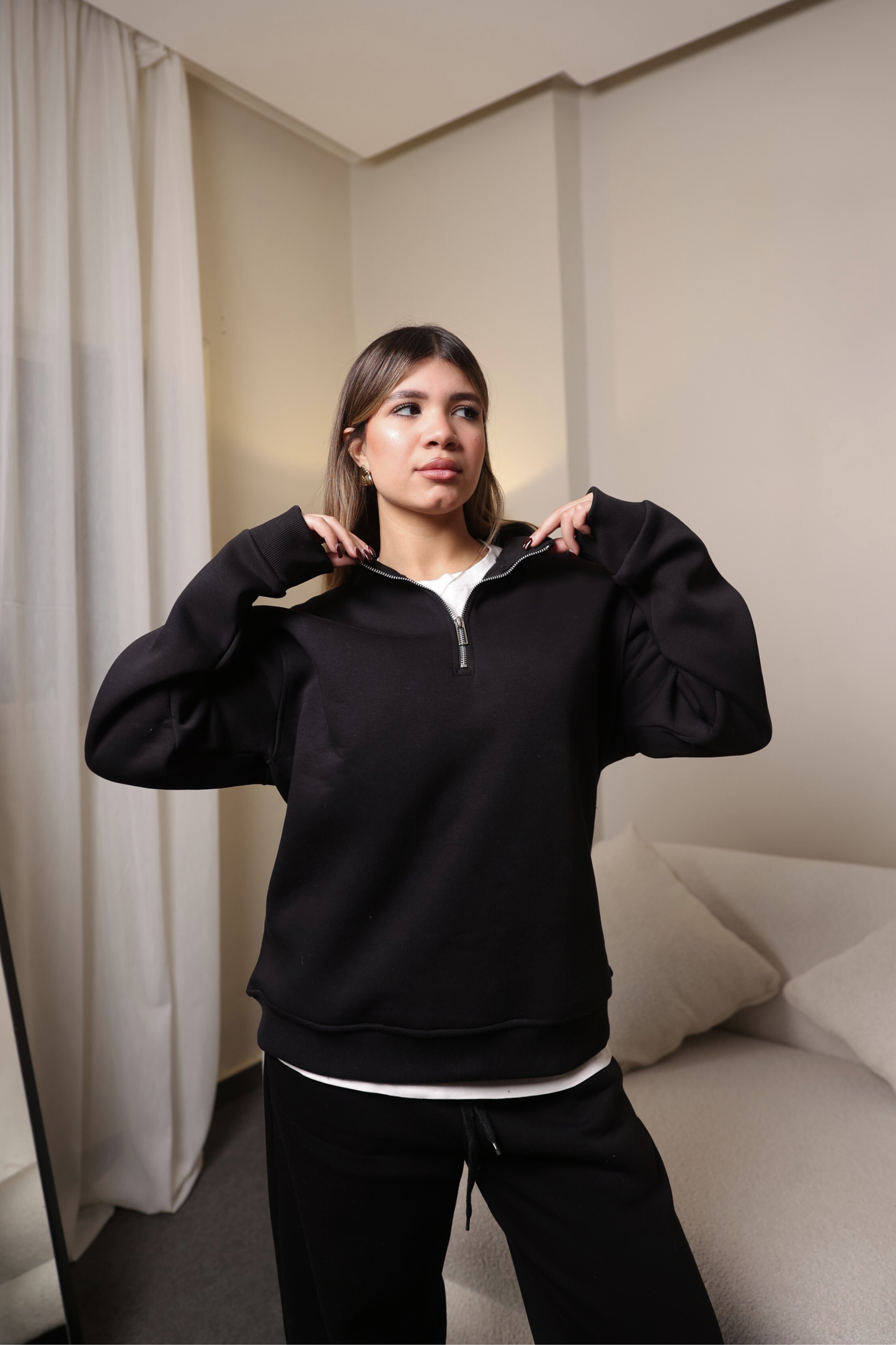 Black Quarter Zip
