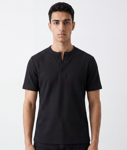Black Henley T-shirt